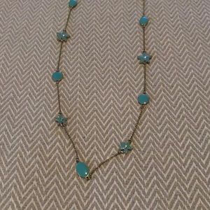 Turquoise Necklace with Starfish and Round shapes